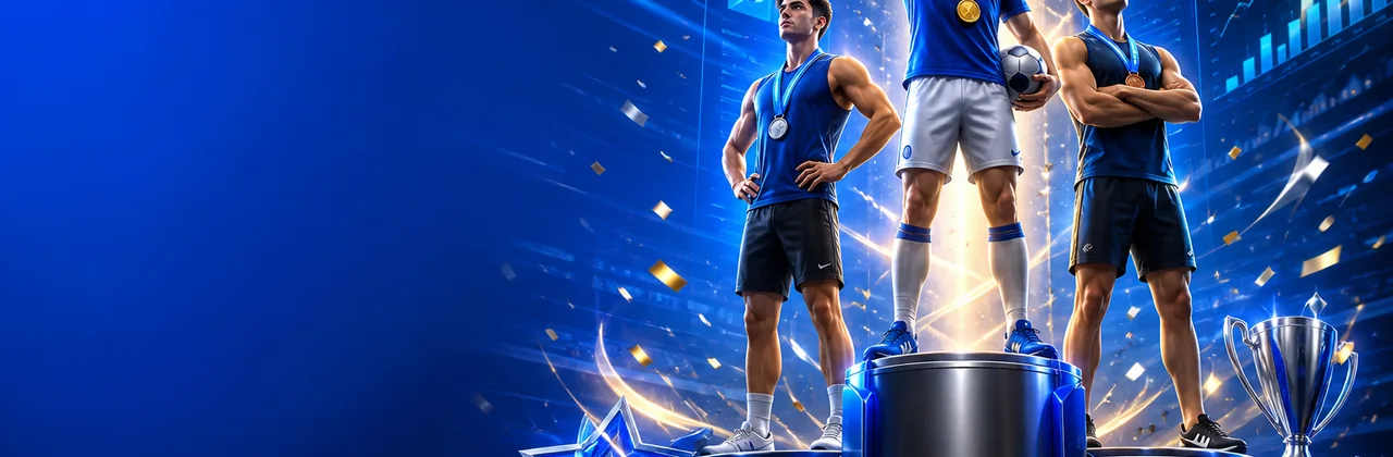 Banner bảng xếp hạng cộng đồng Hi88 với các nhân vật nhận huy chương